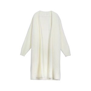 Cozy White Open-Front Sweater